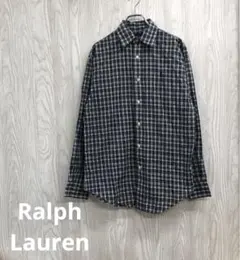 z-539 Ralph Lauren グリーン系チェック長袖シャツのサムネイル