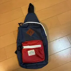 coen DAILY BASIC ボディバッグ ネイビー×レッドのサムネイル