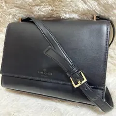 ケイトスペード　ショルダーバッグ　黒　レザー