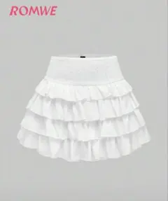 SHEIN ミニスカート フリル ホワイト 新品未使用