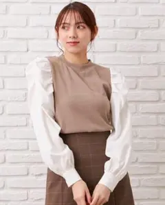 INGNI♡袖異素材ボリュームスリーブトップス♡M