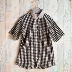 美品　ジョーイファクトリー　レディースカジュアルシャツ　半袖　チェック柄