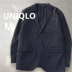 美品　ユニクロ 感動ジャケット ウールライク　M ブラック 洗える　春夏　黒