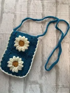 かぎ針編みショルダー　デイジーフラワー