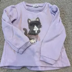 any FAM 猫刺繍トレーナー 110