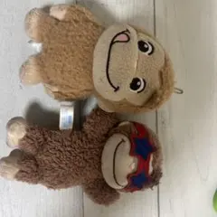 おさるのジョージ ぬいぐるみ マスコット 2個セット