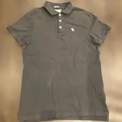 Abercrombie & Fitch ダークグレー ポロシャツ L