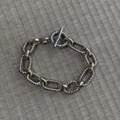 【新品未使用】David Yurman シルバーオーバルチェーンブレスレット David Yurman シルバーオーバルチェーンブレスレット (新品未