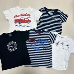 Tシャツ　5枚セット　100 男の子　車　ミッキー　コムサ　シンプル　ボーダーのサムネイル