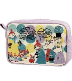 ムーミン　ポーチ　小物入れ　畳み刺繍　スクウェアポーチ　MOOMIN