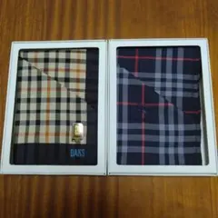 DAKS & BURBERRY チェック柄ハンカチ2枚セット