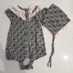 モイモルン 帽子 セット カバーオール ロンパース ベビー服 女の子 夏