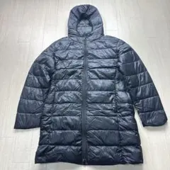 ユニクロウルトラライトダウンフーテッドコートM濃紺