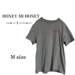 HONEY MI HONEY（ハニーミーハニー）ロゴ刺繍 Tシャツ グレー Mのサムネイル