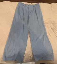 H&M グレー ワイドスラックス ルーズフィット 32