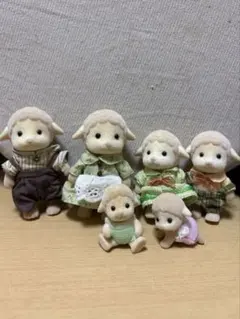 シルバニアファミリー ヒツジファミリー 人形6体セット 赤ちゃん2体付き