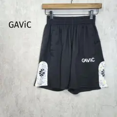 ガビック【S】フットサルパンツ　切替ハーフパンツ　ブラック　a5395