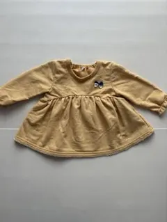 リボン付き長袖Tシャツ マスタード