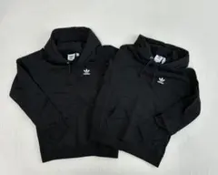 【adidas】ブラックパーカー ２点セット