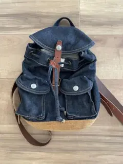 今期購入　RRLレザーリュックサック　一回使用の極美品 ダブルアールエル) RRL Riley レザー リュックサック タン
