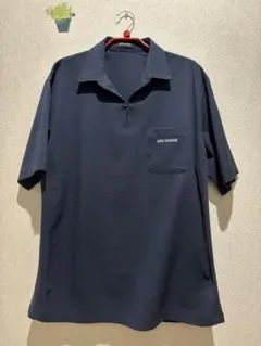 INED HOMME 半袖シャツ ネイビー 凹凸素材のサムネイル