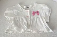 i am Marilyn ハートボタン リボン パフスリーブ ボレロ 120