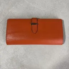 epoi エポイ　長財布　ウォレット　オレンジ レザー
