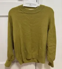 LOWRYS FARM オリーブグリーン ニットセーター F