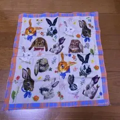 ナタリーレテ ウサギ柄 ハンカチ