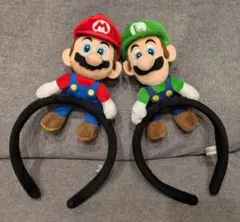 USJ マリオ・ルイージ ぬいぐるみカチューシャ 2本セット