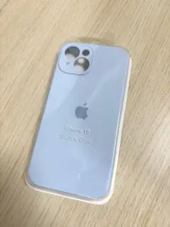 iPhone 15 シリコンケース ライトブルー