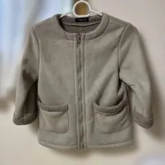 COMME CA ISM 110A グレー ジップアップコート