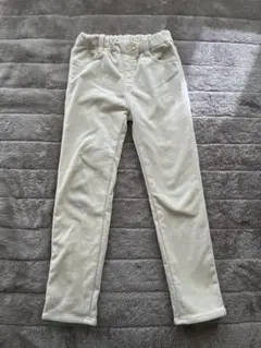 クリーム色 コーデュロイ スキニーパンツ