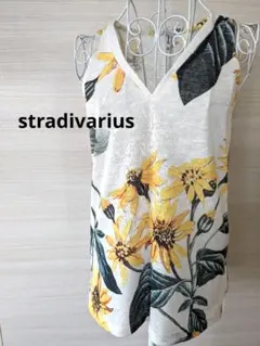 【美品】stradivarius/タンクトップ　チュニック　ボタニカル　花柄のサムネイル
