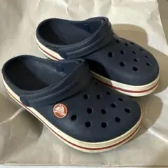 Crocs クロックス キッズ/トドラーサンダル　ネイビー&レッド　c10-11