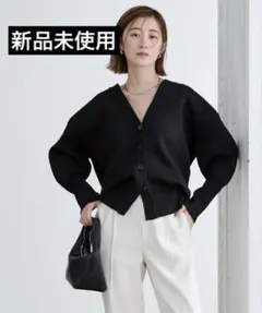 【L】ur's ニットカーディガン 黒