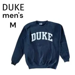 DUKE ネイビー スウェット Mサイズ　メンズ　大学　裏起毛　紺色