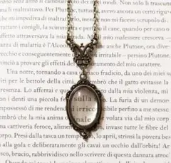 1163★在庫限り★ アンティーク調 ガラス ネックレス 大人可愛い レトロ