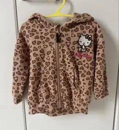 ゆち♡ egg ハローキティ ヒョウ柄パーカー M × パンツセット WEGO×ハローキティ 50周年記念 ベロアパーカー パンツ セット