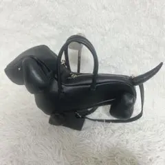 【美品】ダックスフンド型　レザー　2way ハンドバッグ　ショルダーバッグのサムネイル