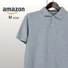 【美品】Amazon 半袖ポロシャツ 無地 鹿の子 スリムフィット M 0246のサムネイル