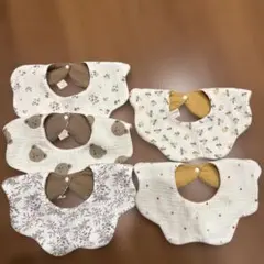 赤ちゃんスタイよだれかけもくもくスタイリバーシブル5枚セット