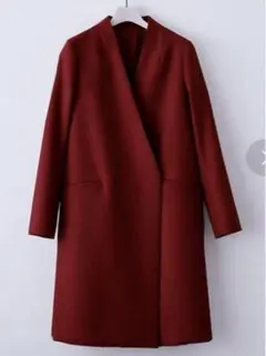 United tokyo ノーカラーコート レッド