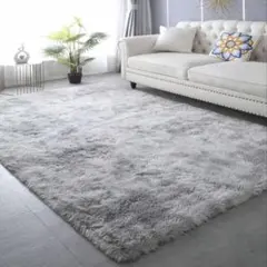 ふわふわ シャギーラグ グレー カーペット 韓国風 インテリア ラグマット