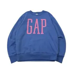 【春物】Y2K GAP スウェット トレーナー 青 ピンク 海外XS→M