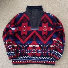 ラルフローレン　ネイティブ柄　ハーフジップ　フリース　プルオーバー