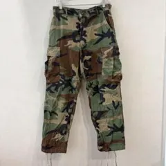ミリタリー カーゴパンツ 迷彩 カモフラ S 緑 迷彩服 米軍 放出品 アメリカ