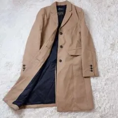 MACPHEE ベージュ チェスターコート 40 カシミヤ混 キャメル