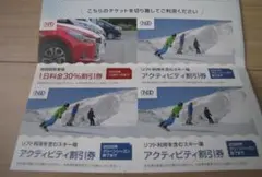 日本駐車場開発の株主優待　紙チケットのみ　スキー場割引３枚　駐車場１枚