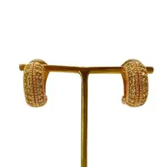 Dior クリスチャンディオール イヤリング ラインストーン ゴールド